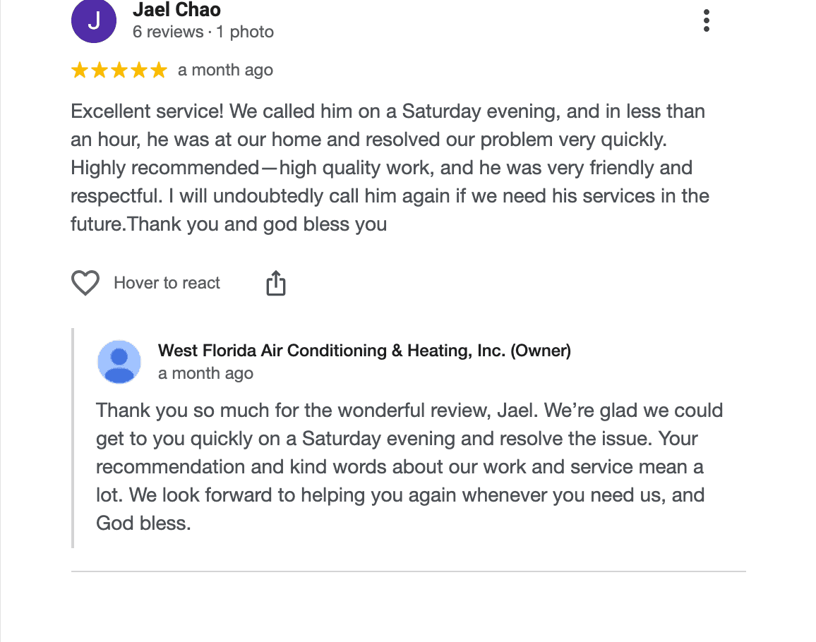 Real Google reviews with owner responses written by MCC